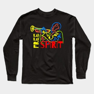 Colorful Trumpeter- Free Spirit Long Sleeve T-Shirt